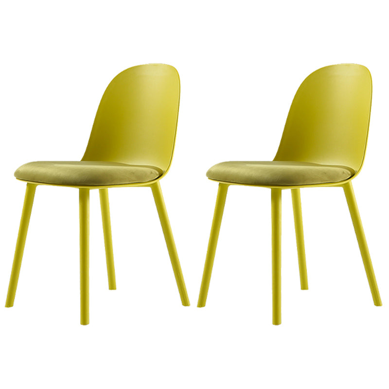 16'' Wide Dining Side Chairs Modern Plastic Indoor-Outdoor Solid Back Chair Ginger 2 Piece Set Clearhalo ' kitchen&dining_furn' 'Dining Chairs' 'Dining Tables & Seating' 'dining_chair' 'furn' 'furn_dining_chair' 'Furniture' 'furniture_dining_chair' 'Kitchen & Dining Furniture' 'kitchen' 3493428