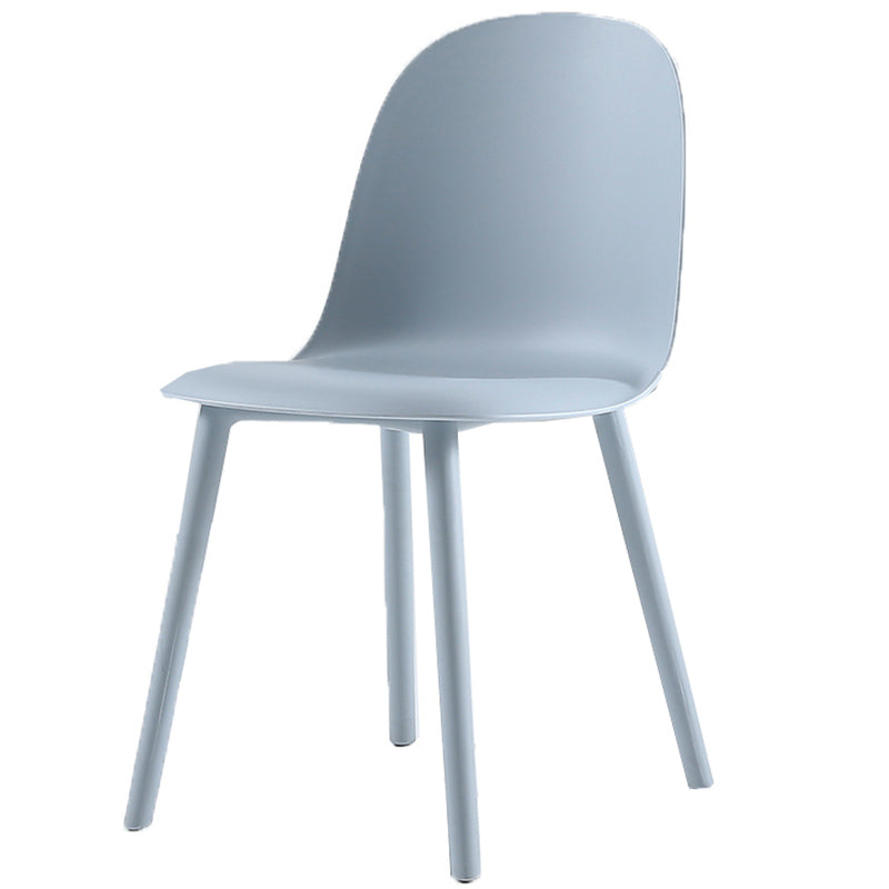 16'' Wide Dining Side Chairs Modern Plastic Indoor-Outdoor Solid Back Chair Silver Gray 1 Piece Clearhalo ' kitchen&dining_furn' 'Dining Chairs' 'Dining Tables & Seating' 'dining_chair' 'furn' 'furn_dining_chair' 'Furniture' 'furniture_dining_chair' 'Kitchen & Dining Furniture' 'kitchen' 3493439