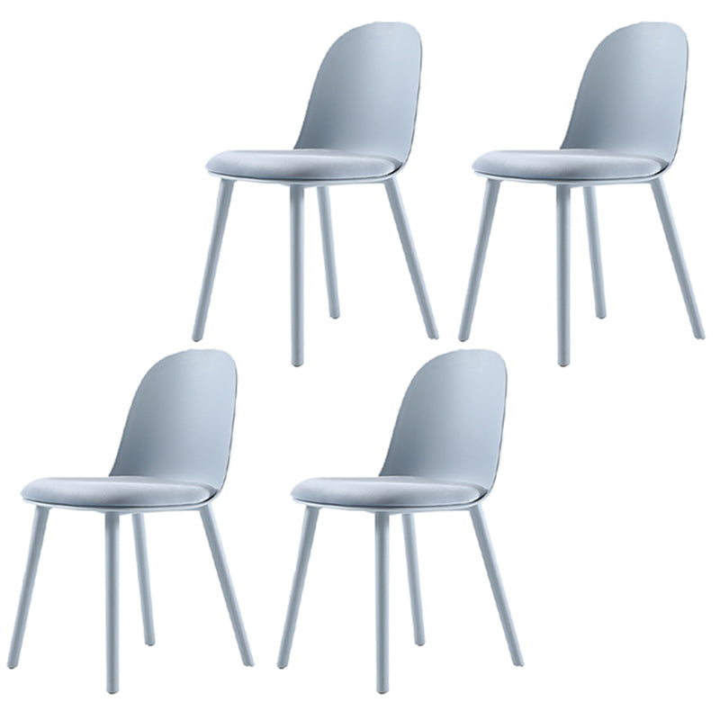 16'' Wide Dining Side Chairs Modern Plastic Indoor-Outdoor Solid Back Chair Cream Gray 4 Piece Set Clearhalo ' kitchen&dining_furn' 'Dining Chairs' 'Dining Tables & Seating' 'dining_chair' 'furn' 'furn_dining_chair' 'Furniture' 'furniture_dining_chair' 'Kitchen & Dining Furniture' 'kitchen' 3493444