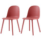 16'' Wide Dining Side Chairs Modern Plastic Indoor-Outdoor Solid Back Chair Red 2 Piece Set Clearhalo ' kitchen&dining_furn' 'Dining Chairs' 'Dining Tables & Seating' 'dining_chair' 'furn' 'furn_dining_chair' 'Furniture' 'furniture_dining_chair' 'Kitchen & Dining Furniture' 'kitchen' 3493446
