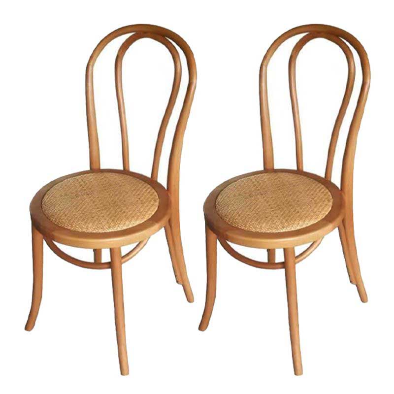 Birch Wood Contemporary Dining Room Chairs Windsor Back Side Chair Set Wood Wicker & Rattan 2 Piece Set Clearhalo ' kitchen&dining_furn' 'Dining Chairs' 'Dining Tables & Seating' 'dining_chair' 'furn' 'furn_dining_chair' 'Furniture' 'furniture_dining_chair' 'Kitchen & Dining Furniture' 'kitchen' 3493457