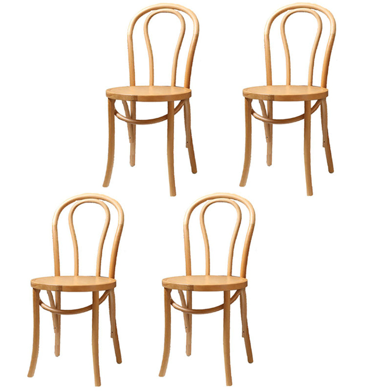 Birch Wood Contemporary Dining Room Chairs Windsor Back Side Chair Set Wood Wood 4 Piece Set Clearhalo ' kitchen&dining_furn' 'Dining Chairs' 'Dining Tables & Seating' 'dining_chair' 'furn' 'furn_dining_chair' 'Furniture' 'furniture_dining_chair' 'Kitchen & Dining Furniture' 'kitchen' 3493465