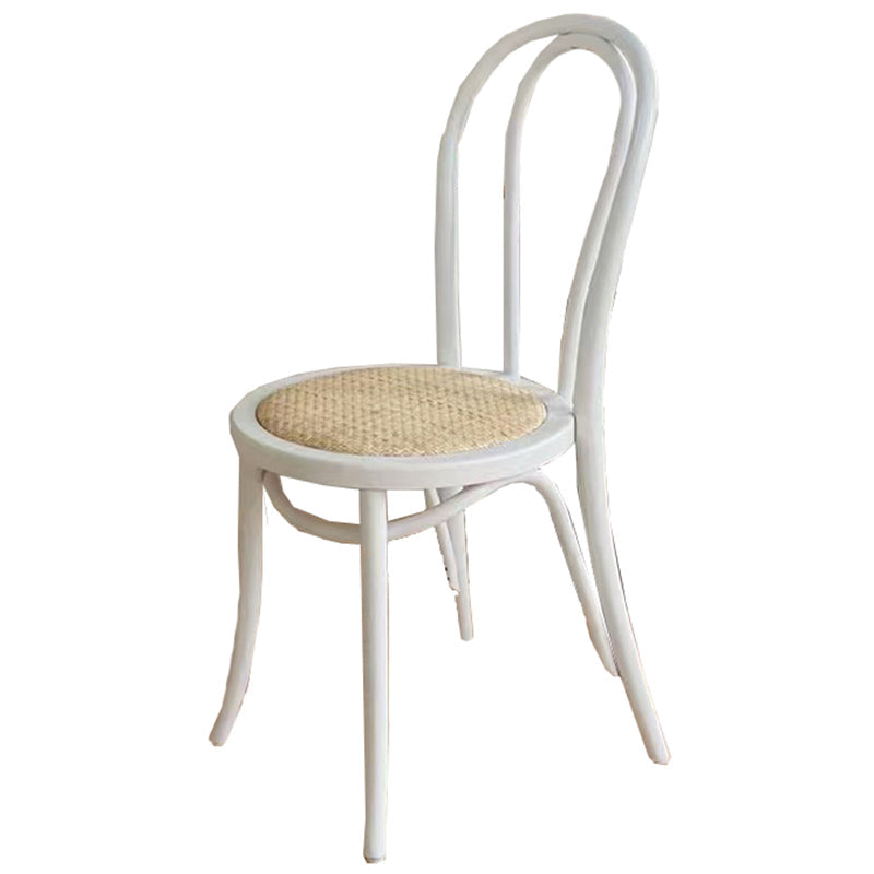Birch Wood Contemporary Dining Room Chairs Windsor Back Side Chair Set White Wicker & Rattan 1 Piece Clearhalo ' kitchen&dining_furn' 'Dining Chairs' 'Dining Tables & Seating' 'dining_chair' 'furn' 'furn_dining_chair' 'Furniture' 'furniture_dining_chair' 'Kitchen & Dining Furniture' 'kitchen' 3493466