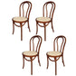 Birch Wood Contemporary Dining Room Chairs Windsor Back Side Chair Set Walnut Wicker & Rattan 4 Piece Set Clearhalo ' kitchen&dining_furn' 'Dining Chairs' 'Dining Tables & Seating' 'dining_chair' 'furn' 'furn_dining_chair' 'Furniture' 'furniture_dining_chair' 'Kitchen & Dining Furniture' 'kitchen' 3493477