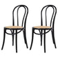 Birch Wood Contemporary Dining Room Chairs Windsor Back Side Chair Set Black Wicker & Rattan 2 Piece Set Clearhalo ' kitchen&dining_furn' 'Dining Chairs' 'Dining Tables & Seating' 'dining_chair' 'furn' 'furn_dining_chair' 'Furniture' 'furniture_dining_chair' 'Kitchen & Dining Furniture' 'kitchen' 3493482