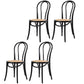 Birch Wood Contemporary Dining Room Chairs Windsor Back Side Chair Set Black Wicker & Rattan 4 Piece Set Clearhalo ' kitchen&dining_furn' 'Dining Chairs' 'Dining Tables & Seating' 'dining_chair' 'furn' 'furn_dining_chair' 'Furniture' 'furniture_dining_chair' 'Kitchen & Dining Furniture' 'kitchen' 3493483