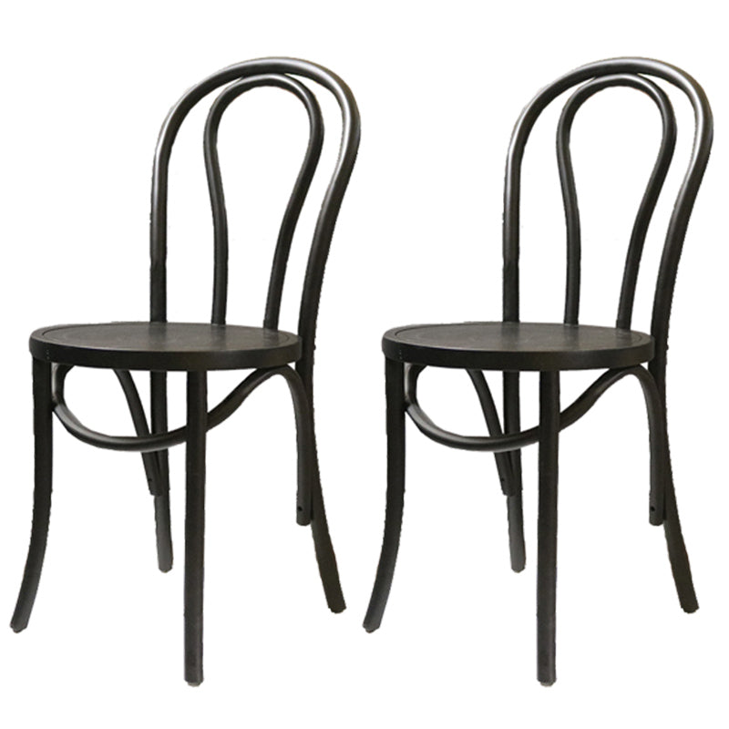 Birch Wood Contemporary Dining Room Chairs Windsor Back Side Chair Set Black Wood 2 Piece Set Clearhalo ' kitchen&dining_furn' 'Dining Chairs' 'Dining Tables & Seating' 'dining_chair' 'furn' 'furn_dining_chair' 'Furniture' 'furniture_dining_chair' 'Kitchen & Dining Furniture' 'kitchen' 3493485