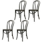 Birch Wood Contemporary Dining Room Chairs Windsor Back Side Chair Set Black Wood 4 Piece Set Clearhalo ' kitchen&dining_furn' 'Dining Chairs' 'Dining Tables & Seating' 'dining_chair' 'furn' 'furn_dining_chair' 'Furniture' 'furniture_dining_chair' 'Kitchen & Dining Furniture' 'kitchen' 3493486