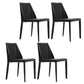 Leather Contemporary Style Chair Home Side Dining Room Chair with Metal Legs Black 4 Piece Set Clearhalo ' kitchen&dining_furn' 'Dining Chairs' 'Dining Tables & Seating' 'dining_chair' 'furn' 'furn_dining_chair' 'Furniture' 'furniture_dining_chair' 'Kitchen & Dining Furniture' 'kitchen' 3493496