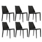 Leather Contemporary Style Chair Home Side Dining Room Chair with Metal Legs Black 6 Piece Set Clearhalo ' kitchen&dining_furn' 'Dining Chairs' 'Dining Tables & Seating' 'dining_chair' 'furn' 'furn_dining_chair' 'Furniture' 'furniture_dining_chair' 'Kitchen & Dining Furniture' 'kitchen' 3493498