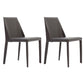 Leather Contemporary Style Chair Home Side Dining Room Chair with Metal Legs Grey 2 Piece Set Clearhalo ' kitchen&dining_furn' 'Dining Chairs' 'Dining Tables & Seating' 'dining_chair' 'furn' 'furn_dining_chair' 'Furniture' 'furniture_dining_chair' 'Kitchen & Dining Furniture' 'kitchen' 3493500