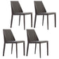 Leather Contemporary Style Chair Home Side Dining Room Chair with Metal Legs Grey 4 Piece Set Clearhalo ' kitchen&dining_furn' 'Dining Chairs' 'Dining Tables & Seating' 'dining_chair' 'furn' 'furn_dining_chair' 'Furniture' 'furniture_dining_chair' 'Kitchen & Dining Furniture' 'kitchen' 3493501