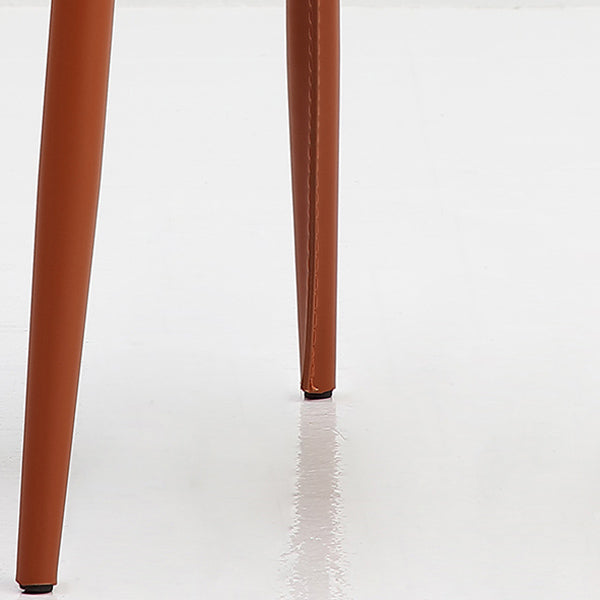 Leather Contemporary Style Chair Home Side Dining Room Chair with Metal Legs Clearhalo ' kitchen&dining_furn' 'Dining Chairs' 'Dining Tables & Seating' 'dining_chair' 'furn' 'furn_dining_chair' 'Furniture' 'furniture_dining_chair' 'Kitchen & Dining Furniture' 'kitchen' 3493503