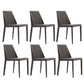 Leather Contemporary Style Chair Home Side Dining Room Chair with Metal Legs Grey 6 Piece Set Clearhalo ' kitchen&dining_furn' 'Dining Chairs' 'Dining Tables & Seating' 'dining_chair' 'furn' 'furn_dining_chair' 'Furniture' 'furniture_dining_chair' 'Kitchen & Dining Furniture' 'kitchen' 3493504