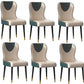 Modern Style Leather Chair Armless Parsons Chair with Wooden Legs for Kitchen Peacock Blue 6 Piece Set Clearhalo ' kitchen&dining_furn' 'Dining Chairs' 'Dining Tables & Seating' 'dining_chair' 'furn' 'furn_dining_chair' 'Furniture' 'furniture_dining_chair' 'Kitchen & Dining Furniture' 'kitchen' 3493524