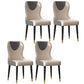 Modern Style Leather Chair Armless Parsons Chair with Wooden Legs for Kitchen Grey 4 Piece Set Clearhalo ' kitchen&dining_furn' 'Dining Chairs' 'Dining Tables & Seating' 'dining_chair' 'furn' 'furn_dining_chair' 'Furniture' 'furniture_dining_chair' 'Kitchen & Dining Furniture' 'kitchen' 3493528
