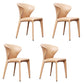 Contemporary Dining Chair Wingback Side Chair with 4 Metal Legs for Home Use Beige 4 Piece Set Clearhalo ' kitchen&dining_furn' 'Dining Chairs' 'Dining Tables & Seating' 'dining_chair' 'furn' 'furn_dining_chair' 'Furniture' 'furniture_dining_chair' 'Kitchen & Dining Furniture' 'kitchen' 3493539