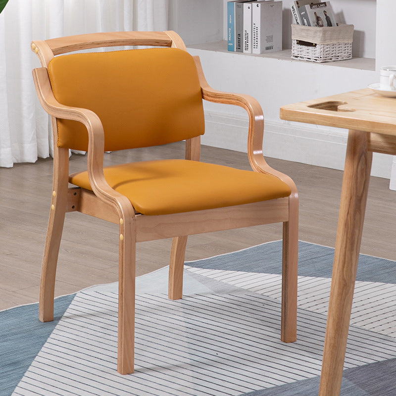 Modern Style Wood Indoor-Outdoor Chair Open Back Dining Side Chairs Sets Ginger 1 Piece Clearhalo ' kitchen&dining_furn' 'Dining Chairs' 'Dining Tables & Seating' 'dining_chair' 'furn' 'furn_dining_chair' 'Furniture' 'furniture_dining_chair' 'Kitchen & Dining Furniture' 'kitchen' 3493584