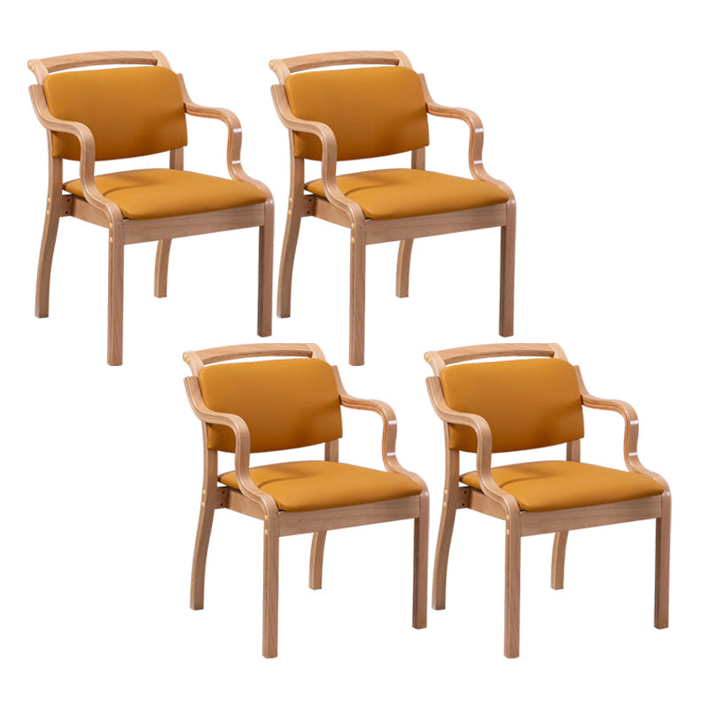 Modern Style Wood Indoor-Outdoor Chair Open Back Dining Side Chairs Sets Ginger 4 Piece Set Clearhalo ' kitchen&dining_furn' 'Dining Chairs' 'Dining Tables & Seating' 'dining_chair' 'furn' 'furn_dining_chair' 'Furniture' 'furniture_dining_chair' 'Kitchen & Dining Furniture' 'kitchen' 3493588