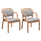 Modern Style Wood Indoor-Outdoor Chair Open Back Dining Side Chairs Sets Grey 2 Piece Set Clearhalo ' kitchen&dining_furn' 'Dining Chairs' 'Dining Tables & Seating' 'dining_chair' 'furn' 'furn_dining_chair' 'Furniture' 'furniture_dining_chair' 'Kitchen & Dining Furniture' 'kitchen' 3493591
