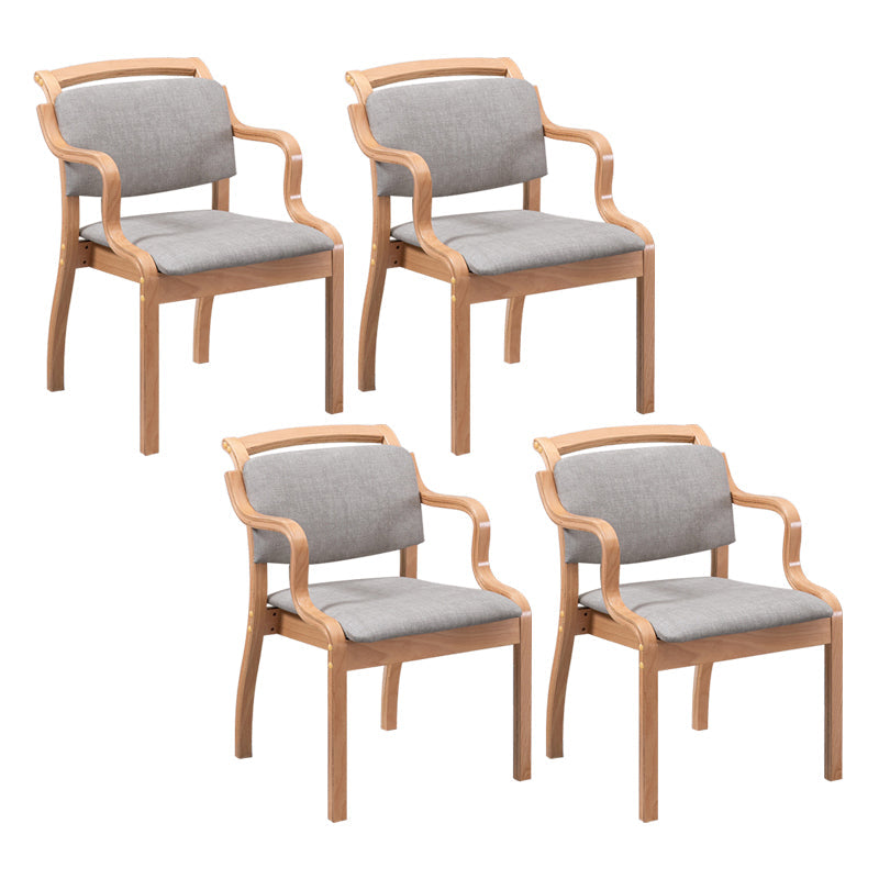 Modern Style Wood Indoor-Outdoor Chair Open Back Dining Side Chairs Sets Grey 4 Piece Set Clearhalo ' kitchen&dining_furn' 'Dining Chairs' 'Dining Tables & Seating' 'dining_chair' 'furn' 'furn_dining_chair' 'Furniture' 'furniture_dining_chair' 'Kitchen & Dining Furniture' 'kitchen' 3493593