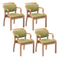 Modern Style Wood Indoor-Outdoor Chair Open Back Dining Side Chairs Sets Green 4 Piece Set Clearhalo ' kitchen&dining_furn' 'Dining Chairs' 'Dining Tables & Seating' 'dining_chair' 'furn' 'furn_dining_chair' 'Furniture' 'furniture_dining_chair' 'Kitchen & Dining Furniture' 'kitchen' 3493600