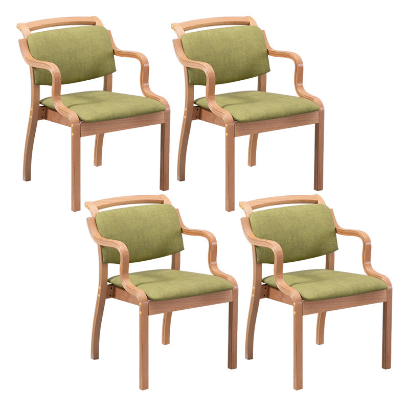 Modern Style Wood Indoor-Outdoor Chair Open Back Dining Side Chairs Sets Green 4 Piece Set Clearhalo ' kitchen&dining_furn' 'Dining Chairs' 'Dining Tables & Seating' 'dining_chair' 'furn' 'furn_dining_chair' 'Furniture' 'furniture_dining_chair' 'Kitchen & Dining Furniture' 'kitchen' 3493600