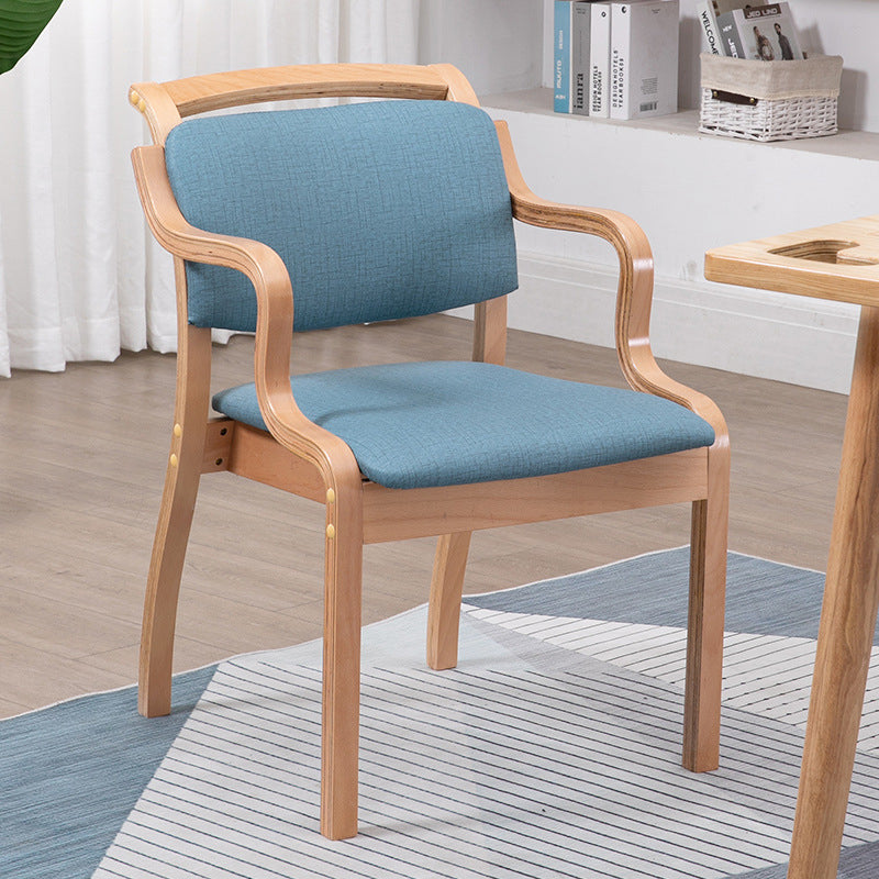 Modern Style Wood Indoor-Outdoor Chair Open Back Dining Side Chairs Sets Blue 1 Piece Clearhalo ' kitchen&dining_furn' 'Dining Chairs' 'Dining Tables & Seating' 'dining_chair' 'furn' 'furn_dining_chair' 'Furniture' 'furniture_dining_chair' 'Kitchen & Dining Furniture' 'kitchen' 3493606