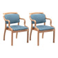 Modern Style Wood Indoor-Outdoor Chair Open Back Dining Side Chairs Sets Blue 2 Piece Set Clearhalo ' kitchen&dining_furn' 'Dining Chairs' 'Dining Tables & Seating' 'dining_chair' 'furn' 'furn_dining_chair' 'Furniture' 'furniture_dining_chair' 'Kitchen & Dining Furniture' 'kitchen' 3493607