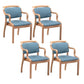 Modern Style Wood Indoor-Outdoor Chair Open Back Dining Side Chairs Sets Blue 4 Piece Set Clearhalo ' kitchen&dining_furn' 'Dining Chairs' 'Dining Tables & Seating' 'dining_chair' 'furn' 'furn_dining_chair' 'Furniture' 'furniture_dining_chair' 'Kitchen & Dining Furniture' 'kitchen' 3493608