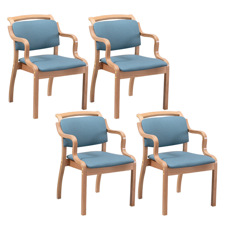 Modern Style Wood Indoor-Outdoor Chair Open Back Dining Side Chairs Sets Blue 4 Piece Set Clearhalo ' kitchen&dining_furn' 'Dining Chairs' 'Dining Tables & Seating' 'dining_chair' 'furn' 'furn_dining_chair' 'Furniture' 'furniture_dining_chair' 'Kitchen & Dining Furniture' 'kitchen' 3493608