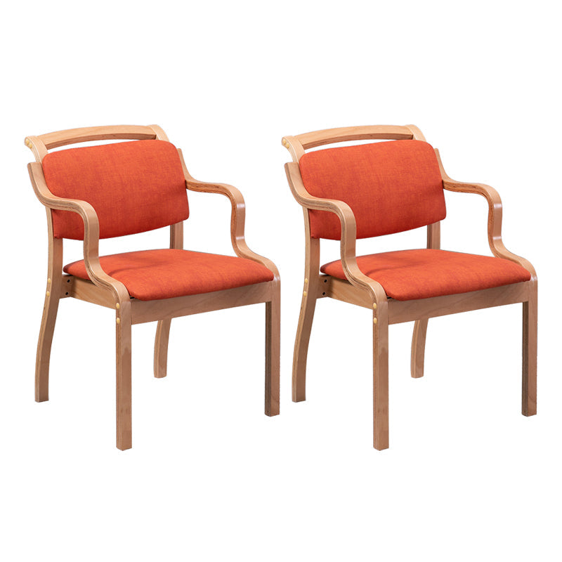 Modern Style Wood Indoor-Outdoor Chair Open Back Dining Side Chairs Sets Red 2 Piece Set Clearhalo ' kitchen&dining_furn' 'Dining Chairs' 'Dining Tables & Seating' 'dining_chair' 'furn' 'furn_dining_chair' 'Furniture' 'furniture_dining_chair' 'Kitchen & Dining Furniture' 'kitchen' 3493610