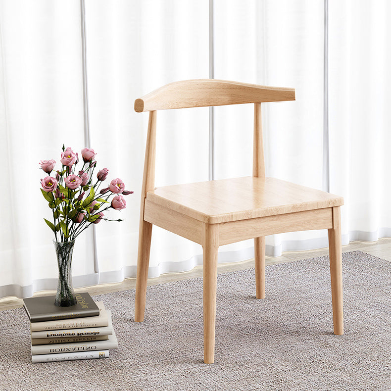 Scandinavian Dining Chair 17'' Wide Wood Dining Side Chair with Open Back for Home Use Clearhalo ' kitchen&dining_furn' 'Dining Chairs' 'Dining Tables & Seating' 'dining_chair' 'furn' 'furn_dining_chair' 'Furniture' 'furniture_dining_chair' 'Kitchen & Dining Furniture' 'kitchen' 3493619