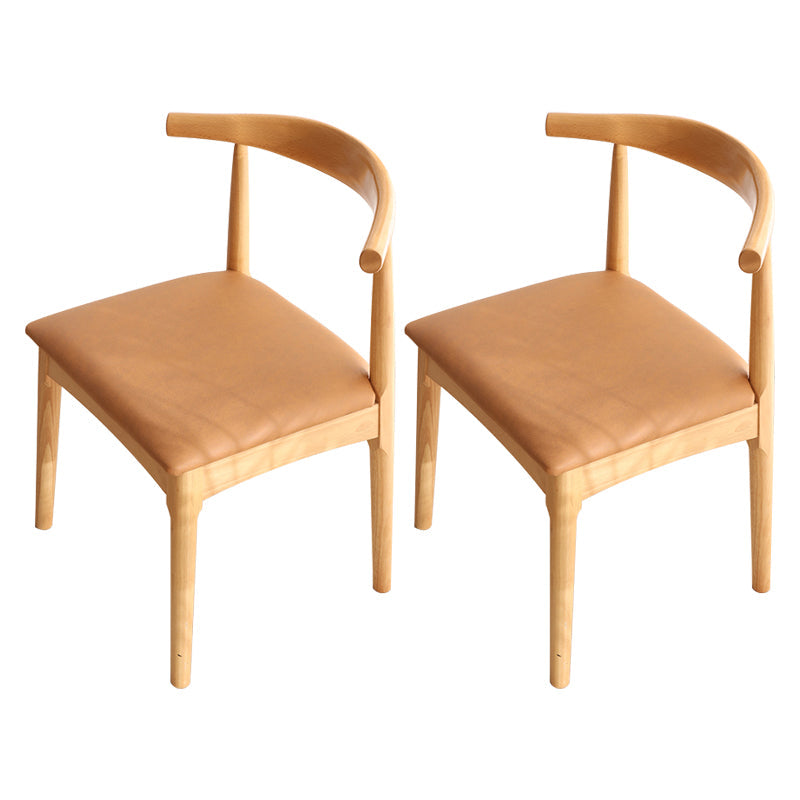 Scandinavian Dining Chair 17'' Wide Wood Dining Side Chair with Open Back for Home Use Khaki 2 Piece Set Natural Wood Clearhalo ' kitchen&dining_furn' 'Dining Chairs' 'Dining Tables & Seating' 'dining_chair' 'furn' 'furn_dining_chair' 'Furniture' 'furniture_dining_chair' 'Kitchen & Dining Furniture' 'kitchen' 3493620