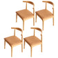 Scandinavian Dining Chair 17'' Wide Wood Dining Side Chair with Open Back for Home Use Khaki 4 Piece Set Natural Wood Clearhalo ' kitchen&dining_furn' 'Dining Chairs' 'Dining Tables & Seating' 'dining_chair' 'furn' 'furn_dining_chair' 'Furniture' 'furniture_dining_chair' 'Kitchen & Dining Furniture' 'kitchen' 3493622