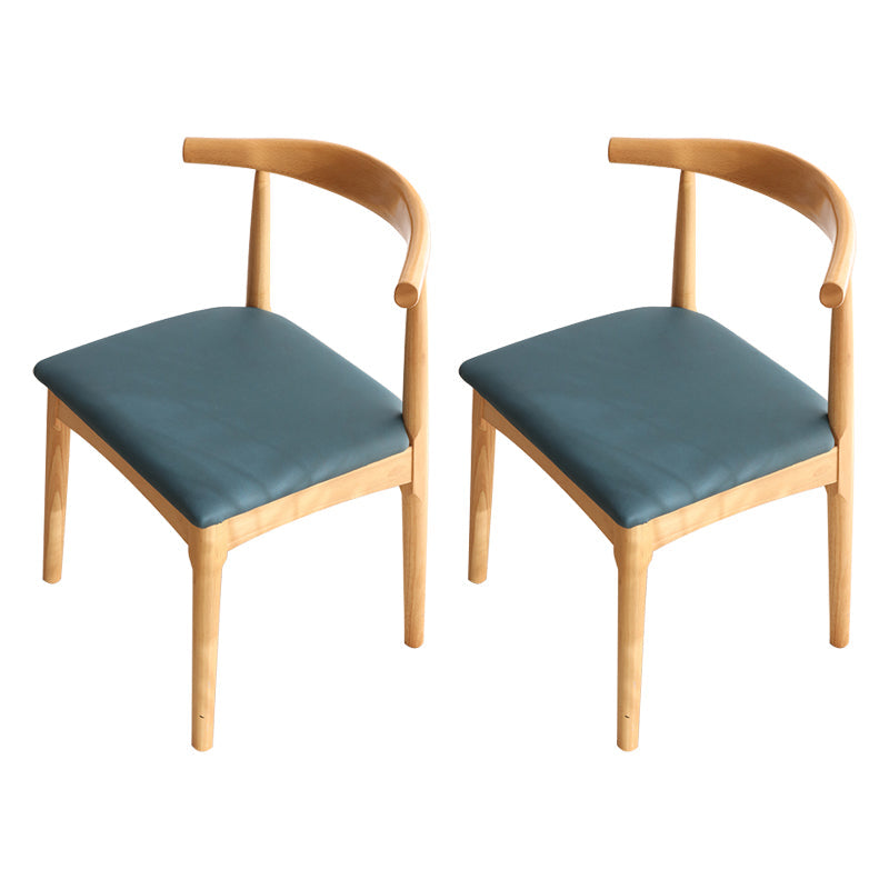 Scandinavian Dining Chair 17'' Wide Wood Dining Side Chair with Open Back for Home Use Lake Blue 2 Piece Set Natural Wood Clearhalo ' kitchen&dining_furn' 'Dining Chairs' 'Dining Tables & Seating' 'dining_chair' 'furn' 'furn_dining_chair' 'Furniture' 'furniture_dining_chair' 'Kitchen & Dining Furniture' 'kitchen' 3493627