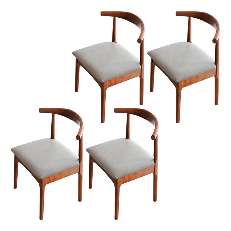 Scandinavian Dining Chair 17'' Wide Wood Dining Side Chair with Open Back for Home Use Grey 4 Piece Set Walnut Clearhalo ' kitchen&dining_furn' 'Dining Chairs' 'Dining Tables & Seating' 'dining_chair' 'furn' 'furn_dining_chair' 'Furniture' 'furniture_dining_chair' 'Kitchen & Dining Furniture' 'kitchen' 3493640
