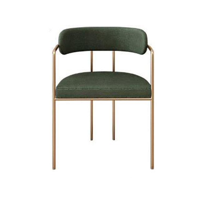 Contemporary Kitchen Dining Arm Chair Mental Opening Back Dining Arm Chair Green 1 Piece Brass Gold Clearhalo ' kitchen&dining_furn' 'Dining Chairs' 'Dining Tables & Seating' 'dining_chair' 'furn' 'furn_dining_chair' 'Furniture' 'furniture_dining_chair' 'Kitchen & Dining Furniture' 'kitchen' 3493645