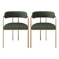 Contemporary Kitchen Dining Arm Chair Mental Opening Back Dining Arm Chair Green 2 Piece Set Brass Gold Clearhalo ' kitchen&dining_furn' 'Dining Chairs' 'Dining Tables & Seating' 'dining_chair' 'furn' 'furn_dining_chair' 'Furniture' 'furniture_dining_chair' 'Kitchen & Dining Furniture' 'kitchen' 3493647