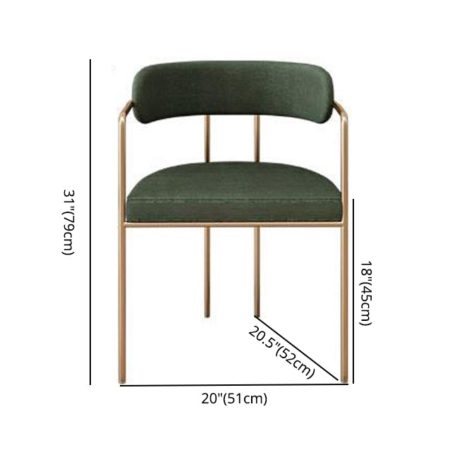 Contemporary Kitchen Dining Arm Chair Mental Opening Back Dining Arm Chair Clearhalo ' kitchen&dining_furn' 'Dining Chairs' 'Dining Tables & Seating' 'dining_chair' 'furn' 'furn_dining_chair' 'Furniture' 'furniture_dining_chair' 'Kitchen & Dining Furniture' 'kitchen' 3493655