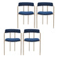 Contemporary Kitchen Dining Arm Chair Mental Opening Back Dining Arm Chair Blue 4 Piece Set Brass Gold Clearhalo ' kitchen&dining_furn' 'Dining Chairs' 'Dining Tables & Seating' 'dining_chair' 'furn' 'furn_dining_chair' 'Furniture' 'furniture_dining_chair' 'Kitchen & Dining Furniture' 'kitchen' 3493661