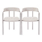 Contemporary Kitchen Dining Arm Chair Mental Opening Back Dining Arm Chair Beige 2 Piece Set Silver Clearhalo ' kitchen&dining_furn' 'Dining Chairs' 'Dining Tables & Seating' 'dining_chair' 'furn' 'furn_dining_chair' 'Furniture' 'furniture_dining_chair' 'Kitchen & Dining Furniture' 'kitchen' 3493665