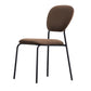 Upholstered Armless Side Chair Open Back Dining Chairs with Black Metal Legs Coffee 1 Piece Clearhalo ' kitchen&dining_furn' 'Dining Chairs' 'Dining Tables & Seating' 'dining_chair' 'furn' 'furn_dining_chair' 'Furniture' 'furniture_dining_chair' 'Kitchen & Dining Furniture' 'kitchen' 3493674