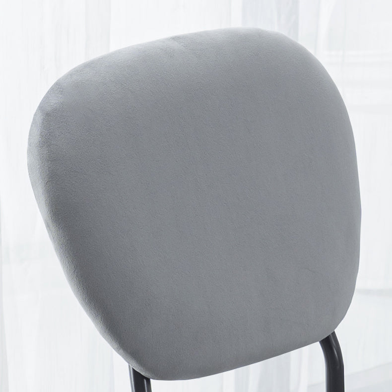 Upholstered Armless Side Chair Open Back Dining Chairs with Black Metal Legs Clearhalo ' kitchen&dining_furn' 'Dining Chairs' 'Dining Tables & Seating' 'dining_chair' 'furn' 'furn_dining_chair' 'Furniture' 'furniture_dining_chair' 'Kitchen & Dining Furniture' 'kitchen' 3493677