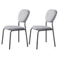 Upholstered Armless Side Chair Open Back Dining Chairs with Black Metal Legs Grey 2 Piece Set Clearhalo ' kitchen&dining_furn' 'Dining Chairs' 'Dining Tables & Seating' 'dining_chair' 'furn' 'furn_dining_chair' 'Furniture' 'furniture_dining_chair' 'Kitchen & Dining Furniture' 'kitchen' 3493682