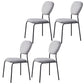 Upholstered Armless Side Chair Open Back Dining Chairs with Black Metal Legs Grey 4 Piece Set Clearhalo ' kitchen&dining_furn' 'Dining Chairs' 'Dining Tables & Seating' 'dining_chair' 'furn' 'furn_dining_chair' 'Furniture' 'furniture_dining_chair' 'Kitchen & Dining Furniture' 'kitchen' 3493684