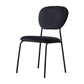 Upholstered Armless Side Chair Open Back Dining Chairs with Black Metal Legs Black 1 Piece Clearhalo ' kitchen&dining_furn' 'Dining Chairs' 'Dining Tables & Seating' 'dining_chair' 'furn' 'furn_dining_chair' 'Furniture' 'furniture_dining_chair' 'Kitchen & Dining Furniture' 'kitchen' 3493686