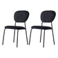 Upholstered Armless Side Chair Open Back Dining Chairs with Black Metal Legs Black 2 Piece Set Clearhalo ' kitchen&dining_furn' 'Dining Chairs' 'Dining Tables & Seating' 'dining_chair' 'furn' 'furn_dining_chair' 'Furniture' 'furniture_dining_chair' 'Kitchen & Dining Furniture' 'kitchen' 3493688