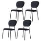 Upholstered Armless Side Chair Open Back Dining Chairs with Black Metal Legs Black 4 Piece Set Clearhalo ' kitchen&dining_furn' 'Dining Chairs' 'Dining Tables & Seating' 'dining_chair' 'furn' 'furn_dining_chair' 'Furniture' 'furniture_dining_chair' 'Kitchen & Dining Furniture' 'kitchen' 3493690