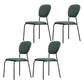 Upholstered Armless Side Chair Open Back Dining Chairs with Black Metal Legs Blackish Green 4 Piece Set Clearhalo ' kitchen&dining_furn' 'Dining Chairs' 'Dining Tables & Seating' 'dining_chair' 'furn' 'furn_dining_chair' 'Furniture' 'furniture_dining_chair' 'Kitchen & Dining Furniture' 'kitchen' 3493695